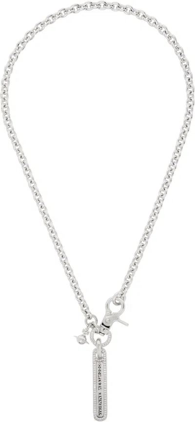 Vivienne Westwood Silver Orpheus Pendant Necklace In Ss25-p156