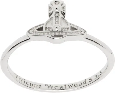 Vivienne Westwood Silver Oslo Ring In P019 Platinum