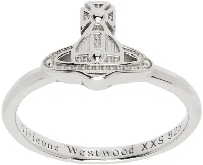 Vivienne Westwood Silver Oslo Ring In P019 Platinum