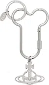 Vivienne Westwood Silver Penis Carabiner Keychain In Aw24-q401