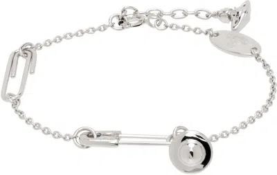 Vivienne Westwood Silver Safety Pin Bracelet In P019 Platinum