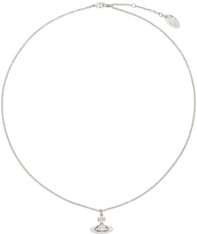 Vivienne Westwood Silver Simonetta Bas Relief Pendant Necklace In Platinum