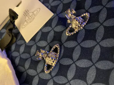 Pre-owned Vivienne Westwood Silver-tone Mayfair Bas Relief Orb Earrings