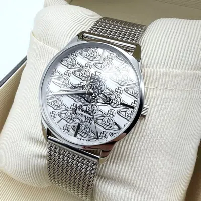 Pre-owned Vivienne Westwood Silver  All-over Orb Monogram Dial