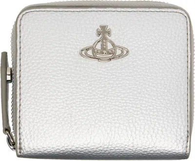 Vivienne Westwood Silver Zip Medium Wallet