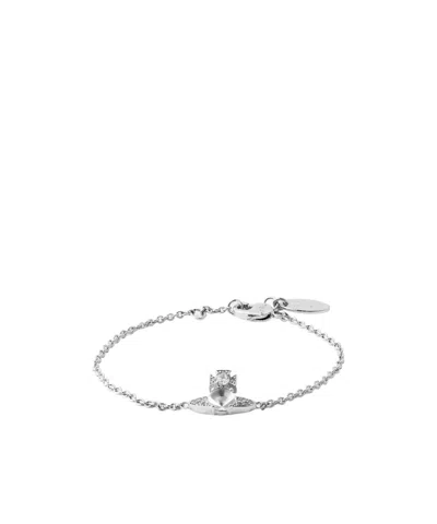 Vivienne Westwood Silvertone Chain Bracelet In Gray