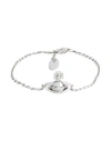 Vivienne Westwood Simonetta Bas Relief Bracelet Woman Bracelet Silver Size - Brass In Metallic