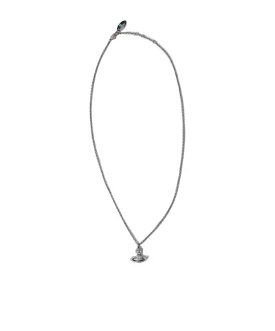 Vivienne Westwood Simonetta Bas Relief Pendant Necklace In Gray