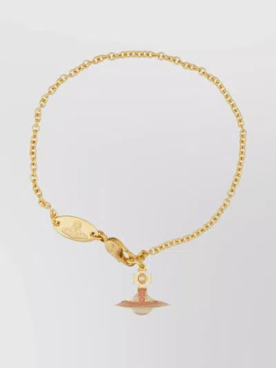 Vivienne Westwood "simonetta" Chain Link Charm Pendant Bracelet