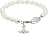 Vivienne Westwood Simonetta Pearl Bracelet In Brown