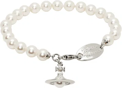 Vivienne Westwood Simonetta Pearl Bracelet In Brown
