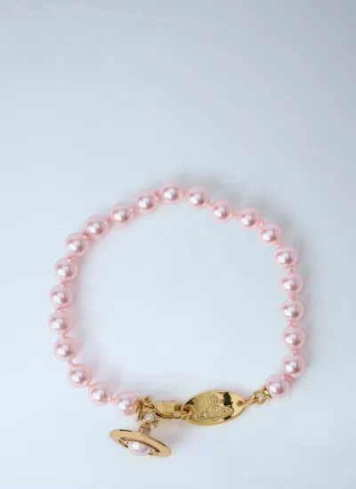 Vivienne Westwood Simonetta Pearl Bracelet In Pink