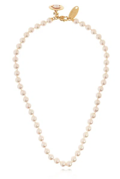 Vivienne Westwood Simonetta Pearl Necklace In Gold