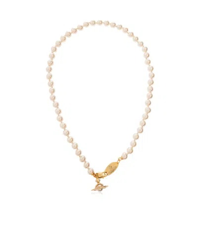 Vivienne Westwood Simonetta Orb Necklace In Neutral