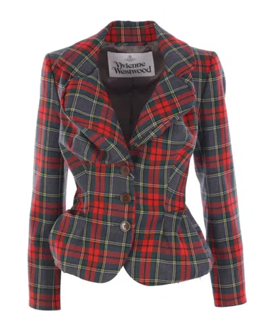 VIVIENNE WESTWOOD VIVIENNE WESTWOOD SINGLE-BREASTED CHECKD JACKET