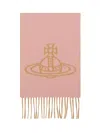 Vivienne Westwood Single Orb Double Scarf In Pink
