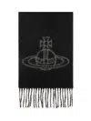 Vivienne Westwood Single Orb Double Scarf In Black