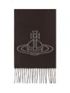 Vivienne Westwood Single Orb Double Scarf In Brown