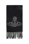 Vivienne Westwood Single Orb Double Scarf In Black