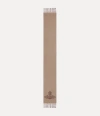 Vivienne Westwood Single Orb Double Scarf Camel Single Orb Double Fa Unisex In Brown