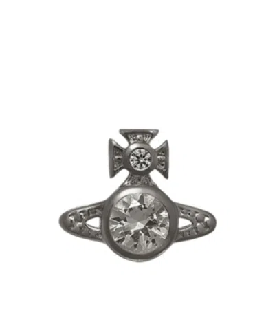 Vivienne Westwood Single Spherical-profile Stud Earring In Silver