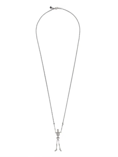 Vivienne Westwood Skeleton-pendant Necklace In Silver