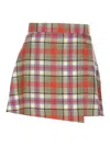 Vivienne Westwood Cut Off Asymmetric High Waist Pleated Skirt In Multicolor