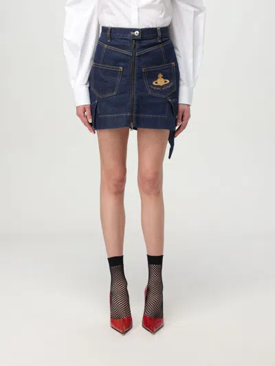 VIVIENNE WESTWOOD SKIRT VIVIENNE WESTWOOD WOMAN COLOR BLUE,G86918009