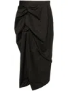 Vivienne Westwood Panther Draped Cady Midi Skirt