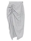 Vivienne Westwood Mens Multi Side Panther Check Wool-linen Blend Midi Skirt