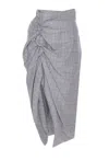 Vivienne Westwood High Waist Checked Pattern Midi Skirt