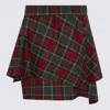 Vivienne Westwood Asymmetric Wrap Skirt With Check Pattern And Button Fastening