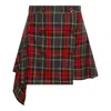 Vivienne Westwood Asymmetric Wrap Skirt With Check Pattern And Button Fastening In Multi