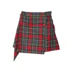 Vivienne Westwood Asymmetric Wrap Skirt With Check Pattern And Button Fastening In Multi