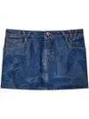 Vivienne Westwood Blue Foam Denim Miniskirt In Blue