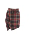 Vivienne Westwood Ruched Check Patterned Mini Skirt In Multi