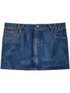Vivienne Westwood Blue Foam Denim Miniskirt In Blue
