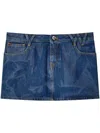 Vivienne Westwood Blue Foam Denim Miniskirt In Blue