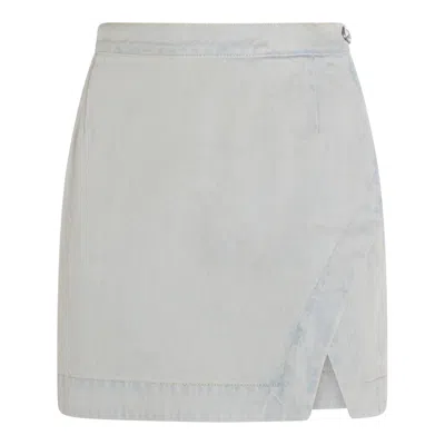 Vivienne Westwood Rita Asymmetrical Denim Skirt In Gray