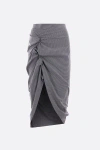 Vivienne Westwood Gray Side Panther Midi Skirt In Gingham