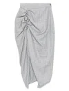 Vivienne Westwood Check Pattern Skirt With Ruched Detailing And Side Fastening In Red