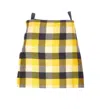 Vivienne Westwood Mini Kilt Check Wool Pixel-check 38 Women In Yellow