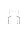 Vivienne Westwood Skeleton Earrings Silver Brass Unisex In Gray