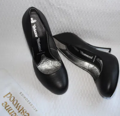 Pre-owned Vivienne Westwood Skyscraper Shoe Black Leather 7 $705