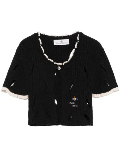 Vivienne Westwood Slash Cardigan In Grey