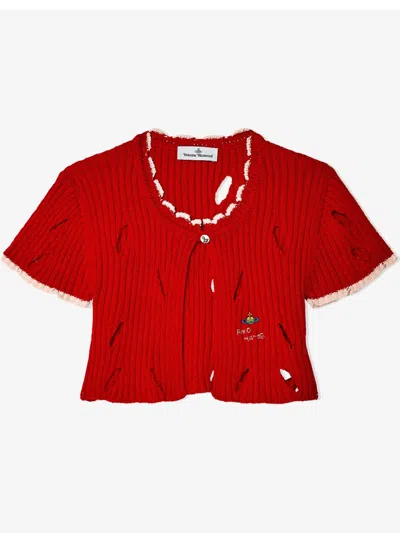 Vivienne Westwood Slash Cardigan In Red