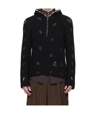 Vivienne Westwood Slash Hoodie In Gray