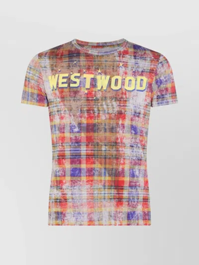 Vivienne Westwood Sleeve Crew Neck Graphic Print Plaid In Multi
