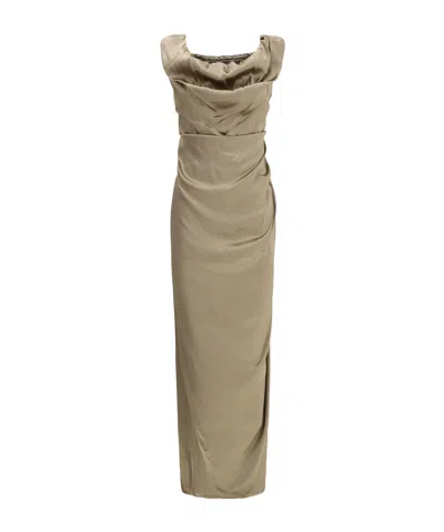 Vivienne Westwood Ginnie Pencil Long Dress In Green