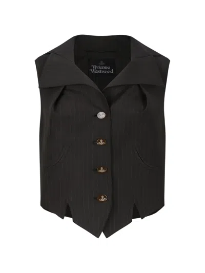 Vivienne Westwood Sleeveless Jacket In Black